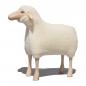 Preview: sheep, white wool plush, beech wood