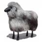 Preview: sheep, grey-brown fur, black coloured wood