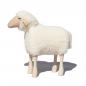 Preview: lamb, white wool plush, beech wood