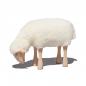 Preview: lamb, grazing, white wool plush, beech wood