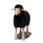 Preview: lamb, black wool plush, beech wood