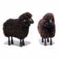 Preview: lamb, curly brown fur, black coloured wood