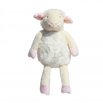 little Linda, cuddly soft sheep, white and light pink plush